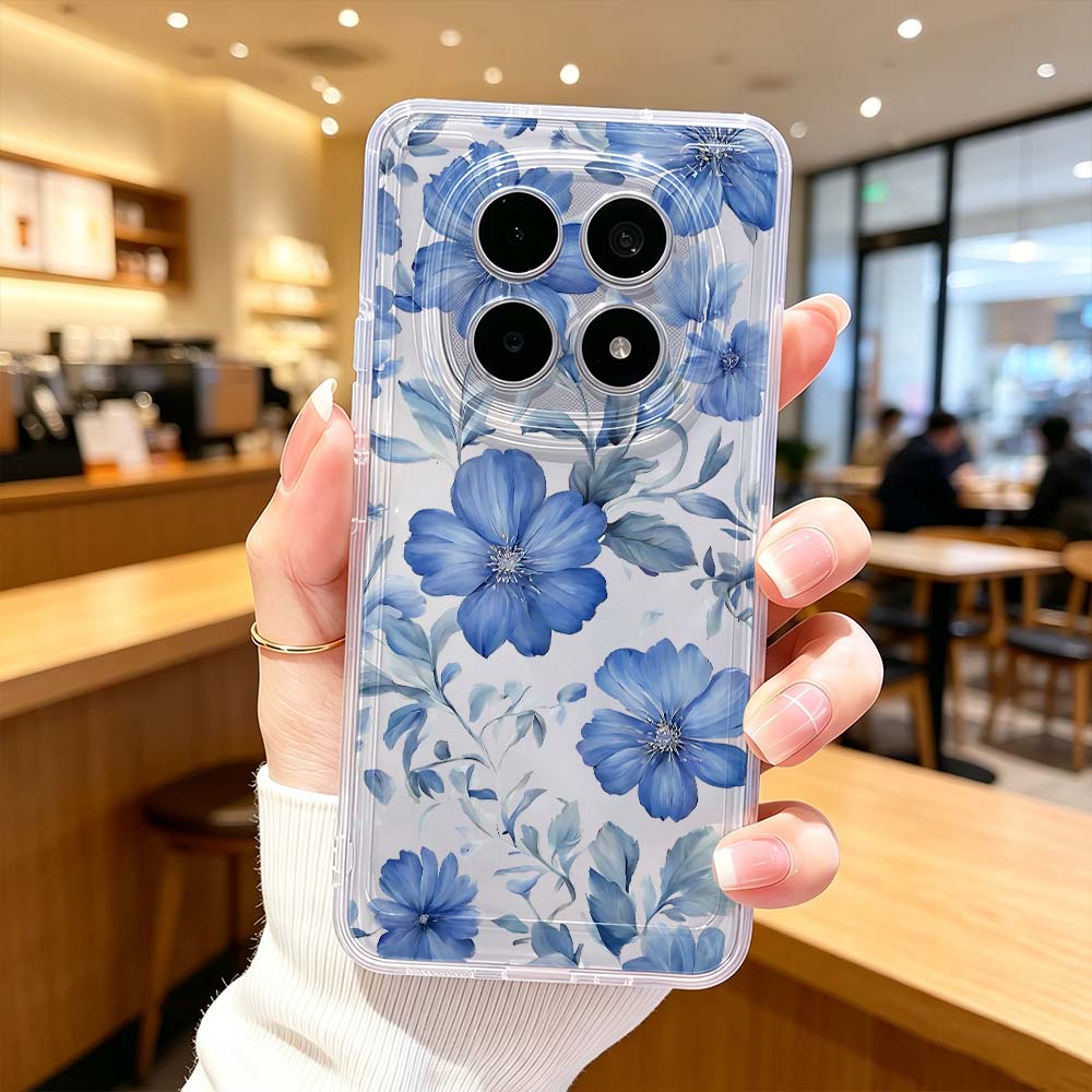 Blue Watercolor Floral Pattern - Xiaomi Poco X6 ulasan dan harga
