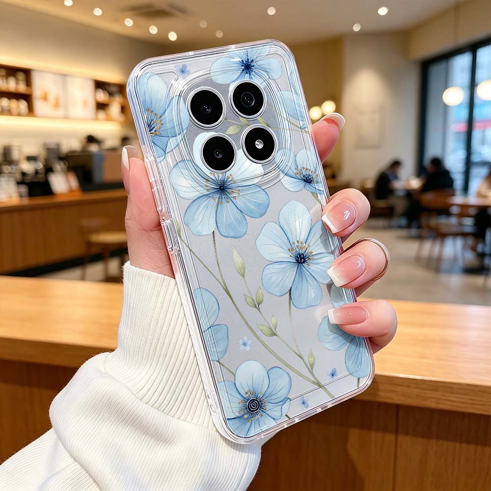 Blue Watercolor Floral Pattern - Xiaomi Poco X6 ulasan dan harga
